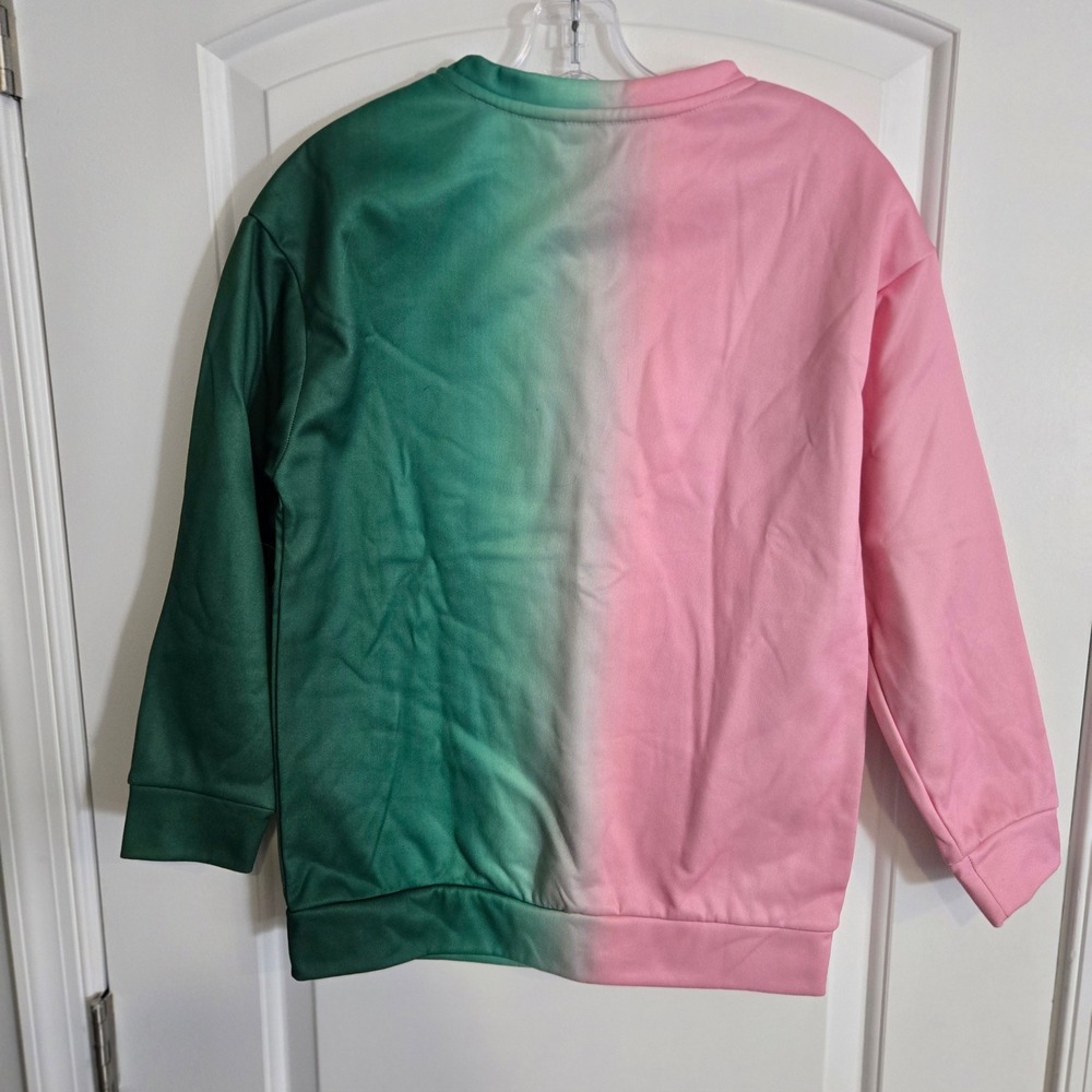 Wicked Women's Small Sweatshirt Pink Green Tie‎ Dye Broadway Musical Crewneck - Picture 5 of 10